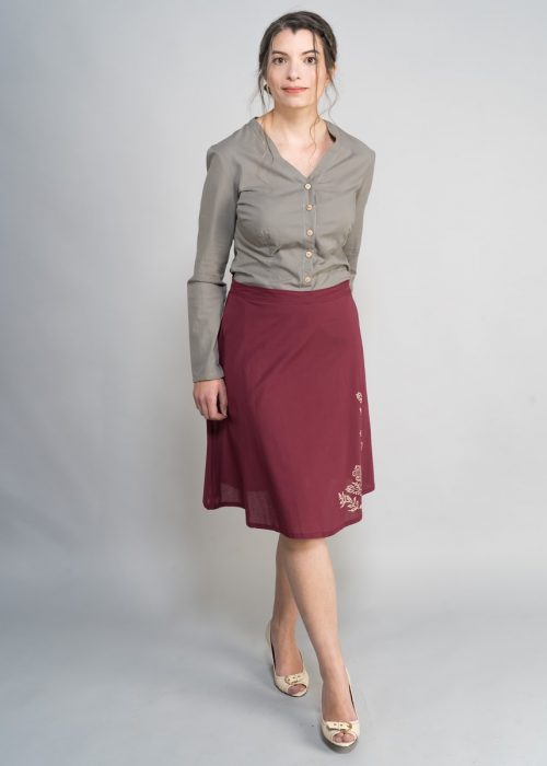 Anne Bluse in Steingrau
