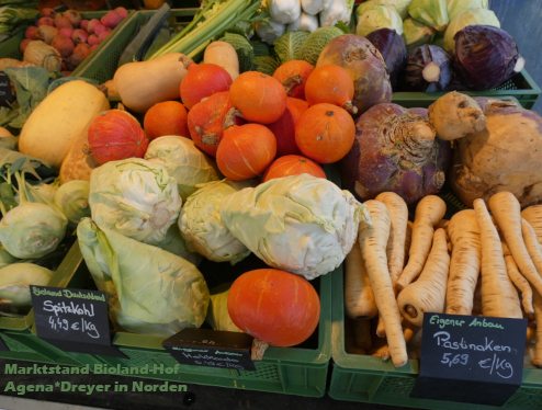 Wochenmarkt mit regionalem Bioangebot